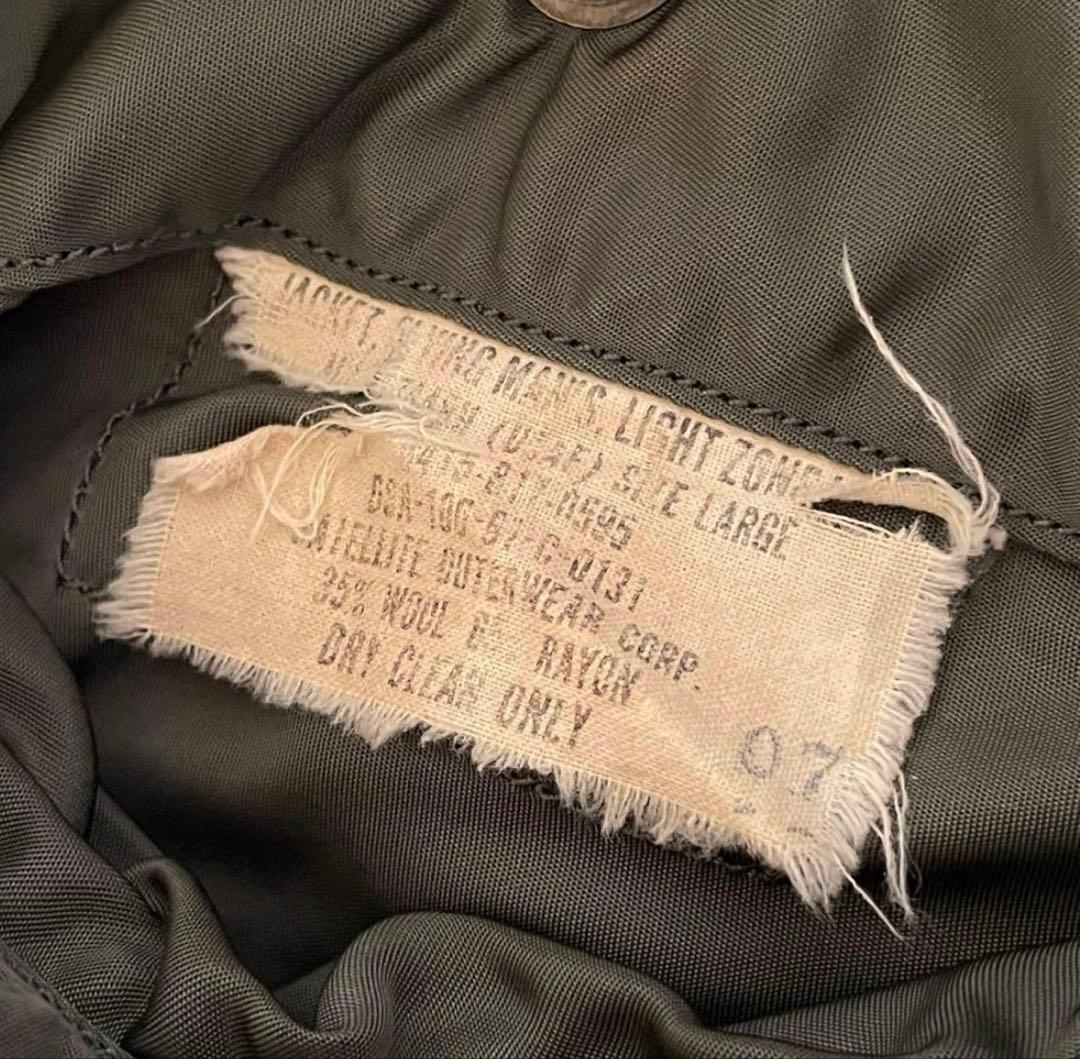 米軍実物 67年 L2-B フライトジャケット L オリーブ ma-1 60s