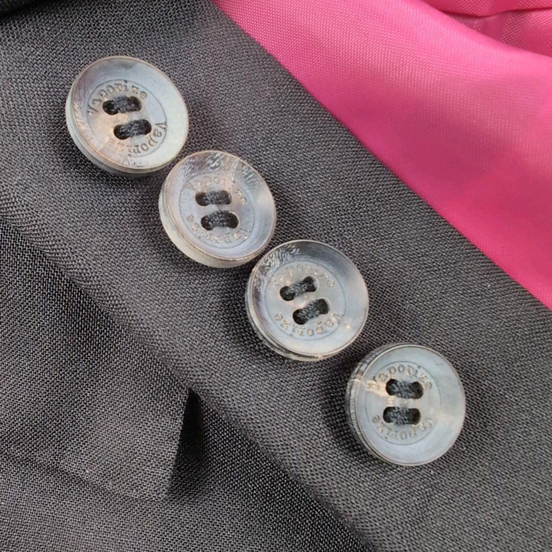 ビームス ヴェイパライズ スーツセットアップ M ブラック 裏地ピンク 日本製