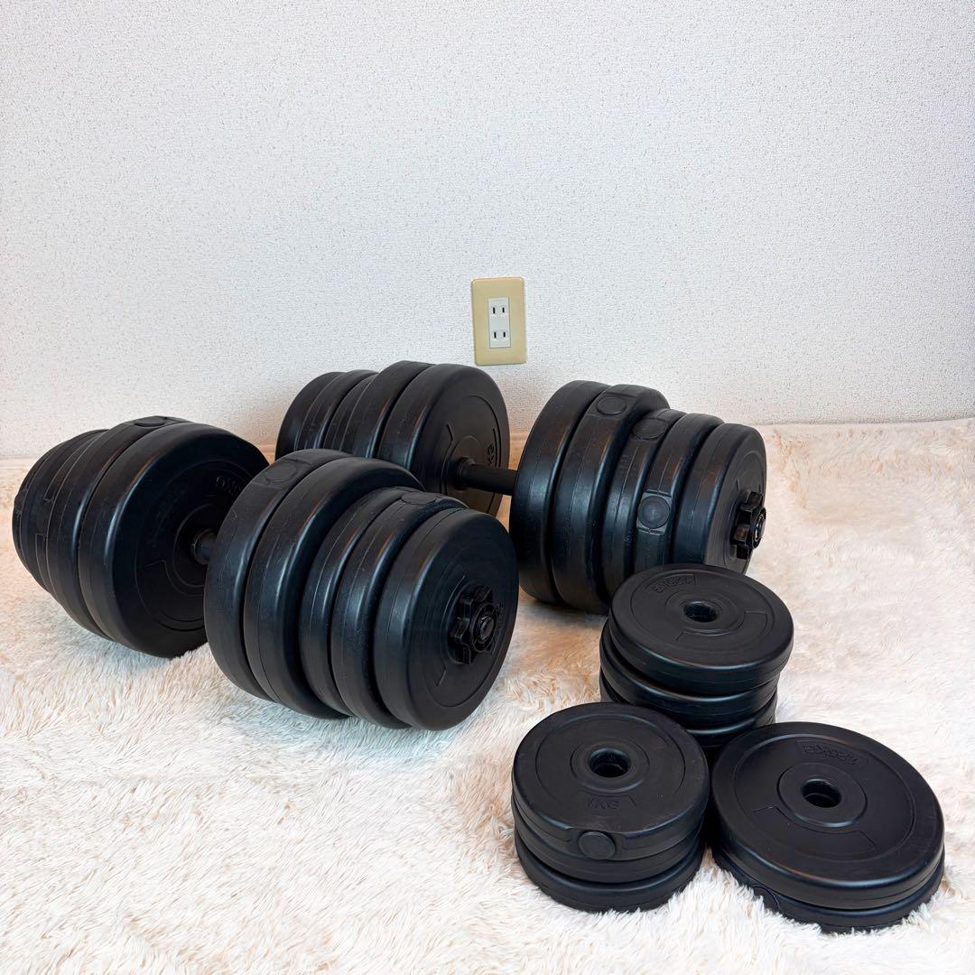 直接引き取り限定 約80kg 可変式 ダンベル プレート セット