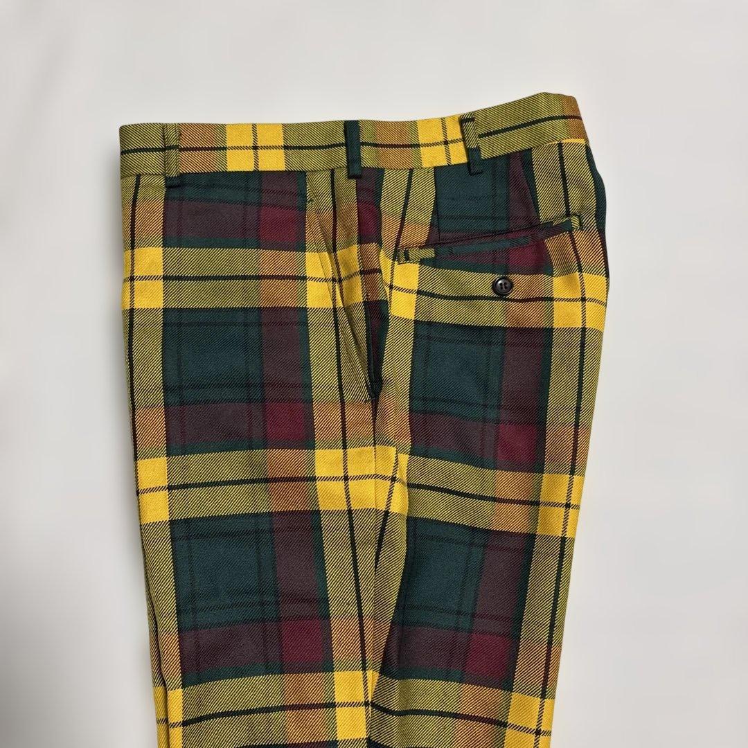 ギャルソン オムプリュス　04aw タータンチェック　スラックス　パンツ