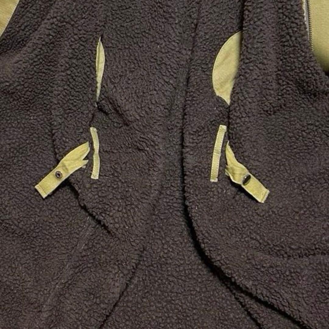 HOUSTON USN デッキコート IDEAL フード 裏ボア カーキ系 S