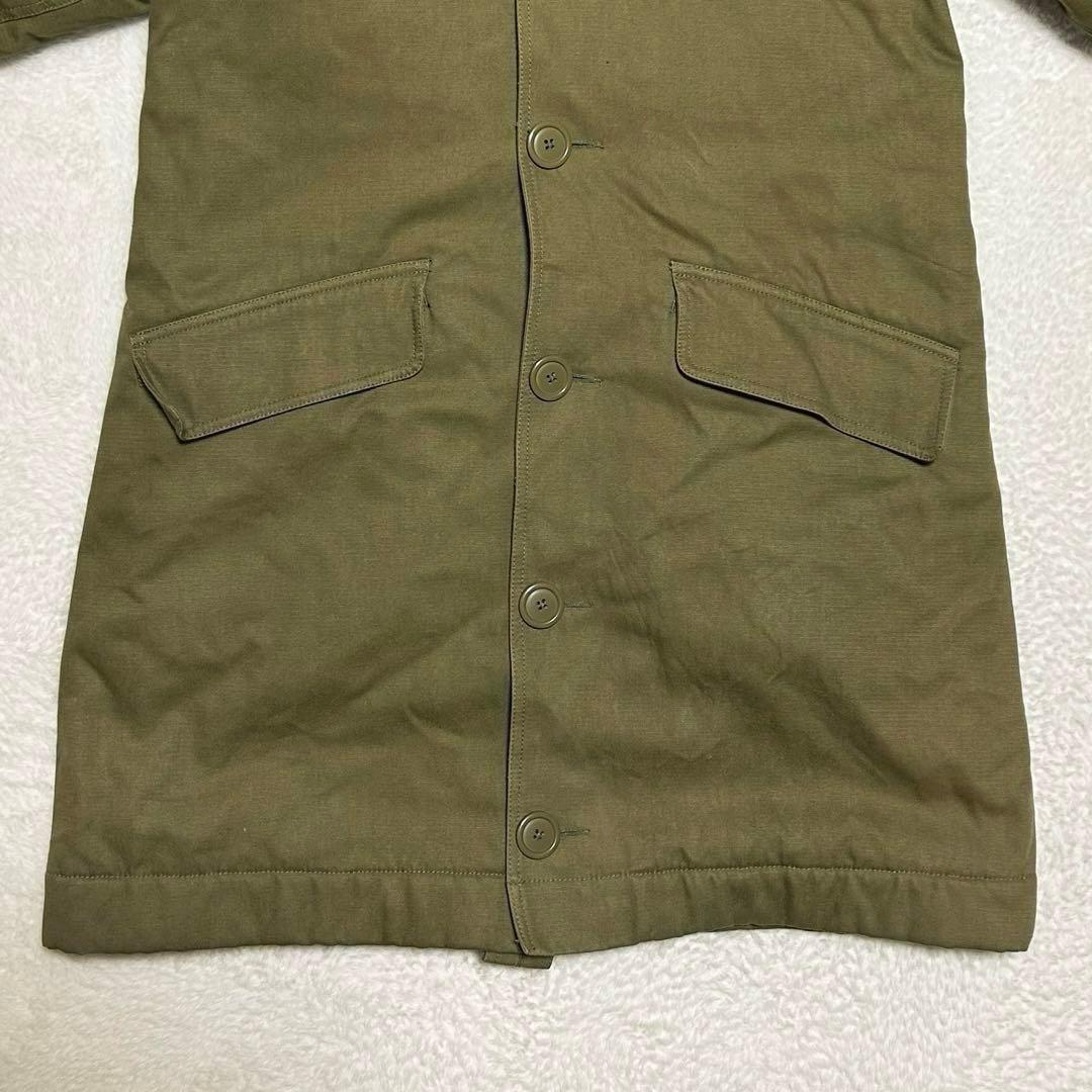 HOUSTON USN デッキコート IDEAL フード 裏ボア カーキ系 S