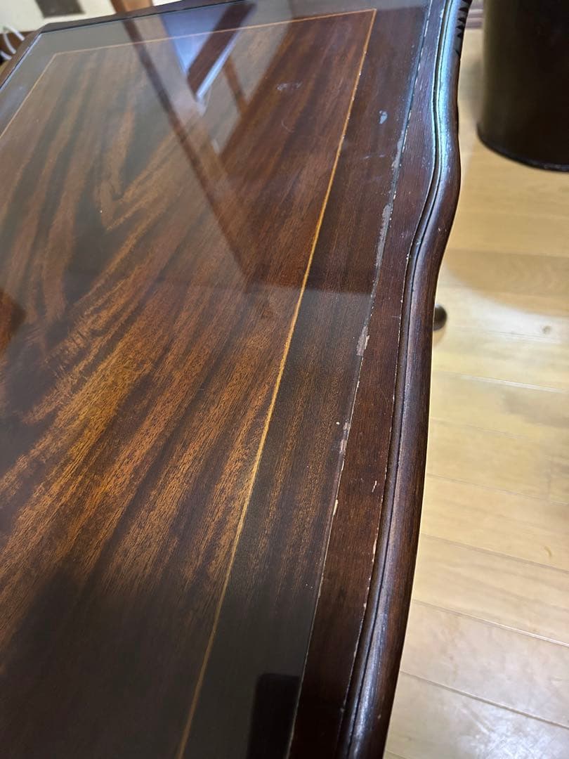 英国アンティーク猫脚コーヒーテーブル　木製机ローテーブル　イギリス製