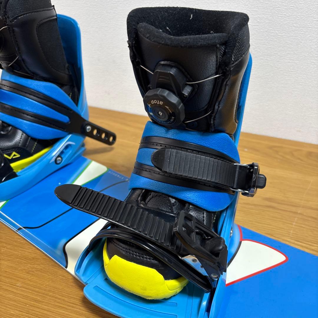 美品　キッズ　子供　スノーボードセット 18cm 90cm ワイヤーブーツ付き