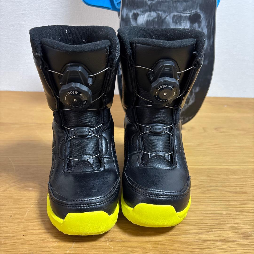 美品　キッズ　子供　スノーボードセット 18cm 90cm ワイヤーブーツ付き