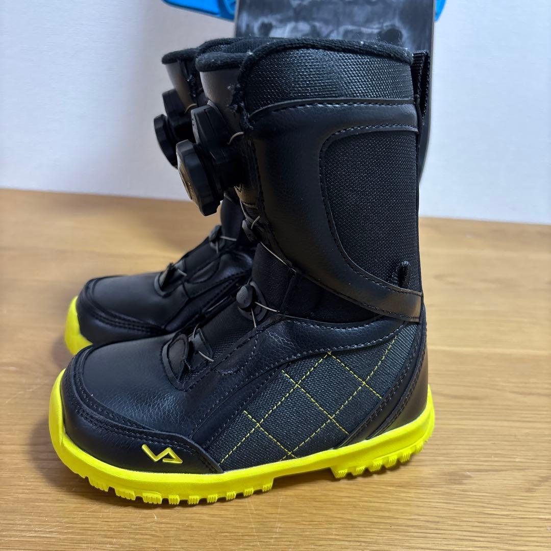美品　キッズ　子供　スノーボードセット 18cm 90cm ワイヤーブーツ付き