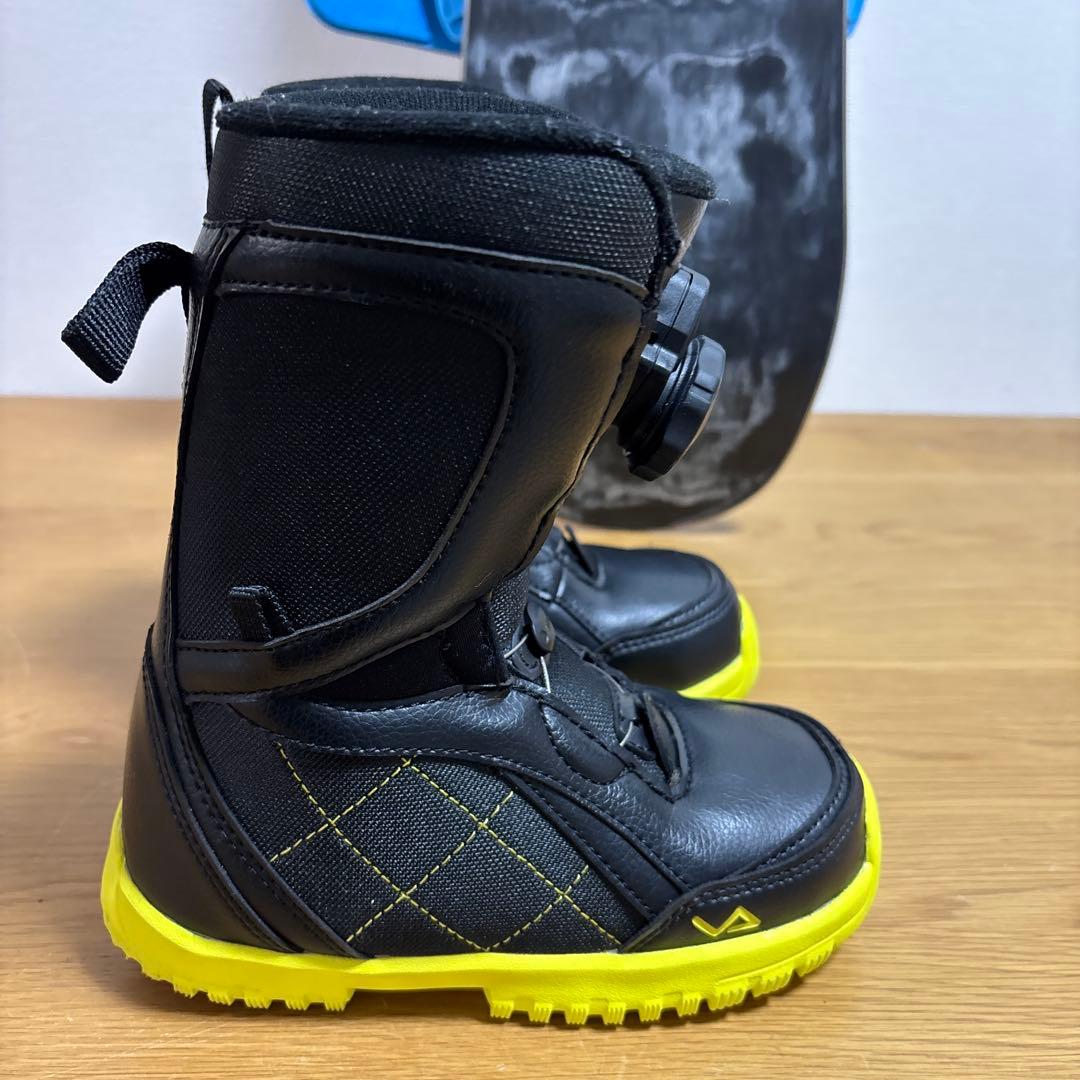 美品　キッズ　子供　スノーボードセット 18cm 90cm ワイヤーブーツ付き