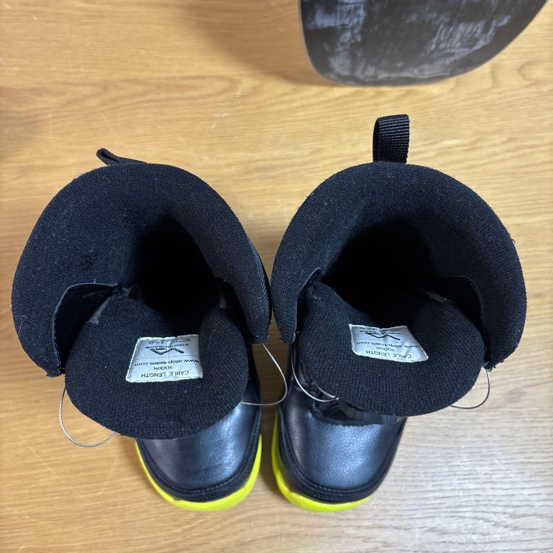 美品　キッズ　子供　スノーボードセット 18cm 90cm ワイヤーブーツ付き