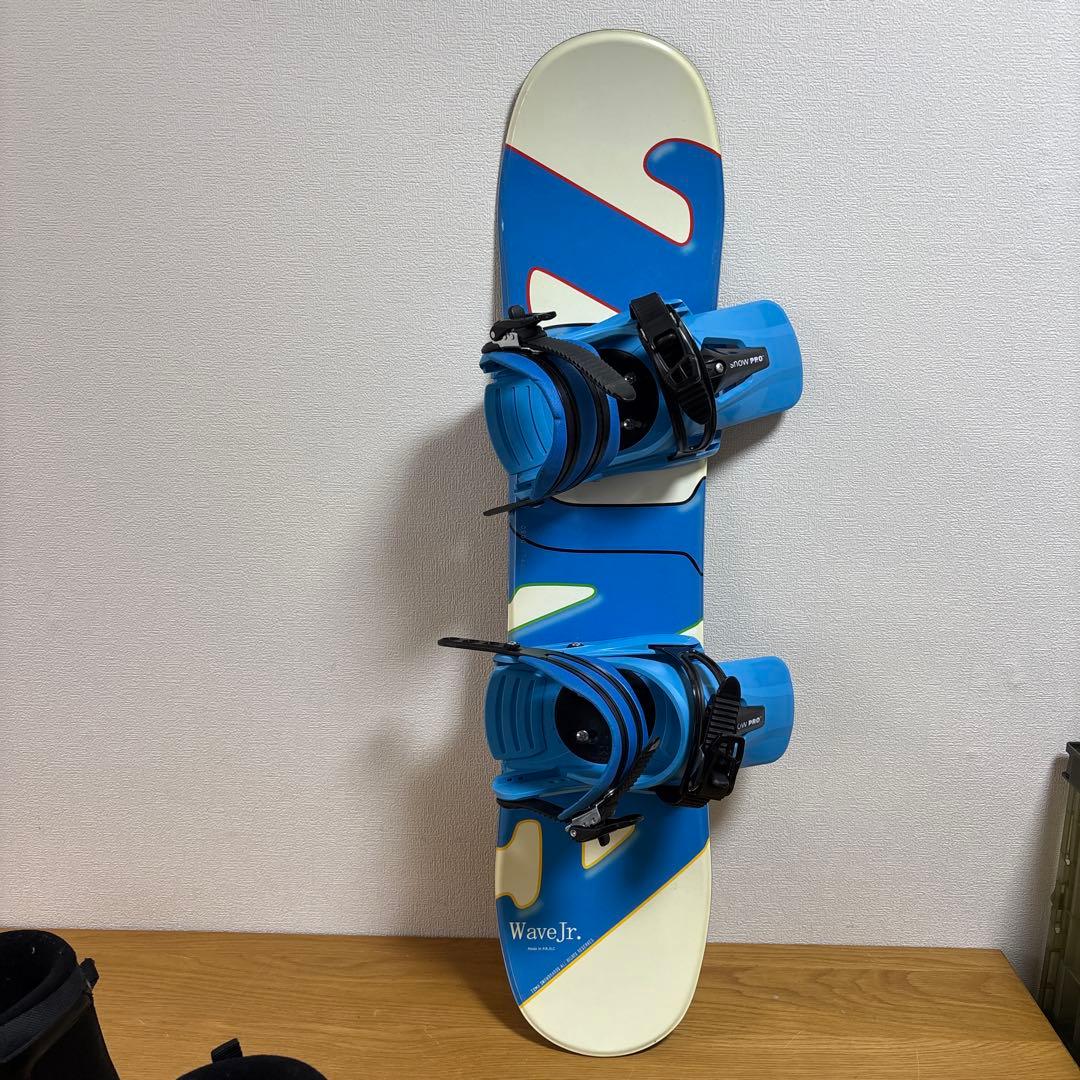 美品　キッズ　子供　スノーボードセット 18cm 90cm ワイヤーブーツ付き