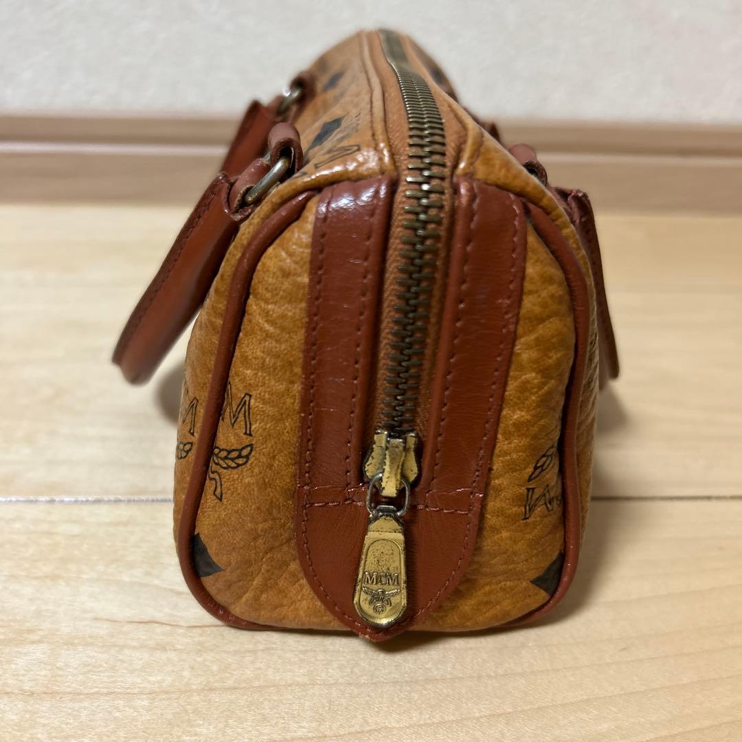 MCM ミニボストン ヴィセトス 総柄 2way ロゴ ショルダーバッグ