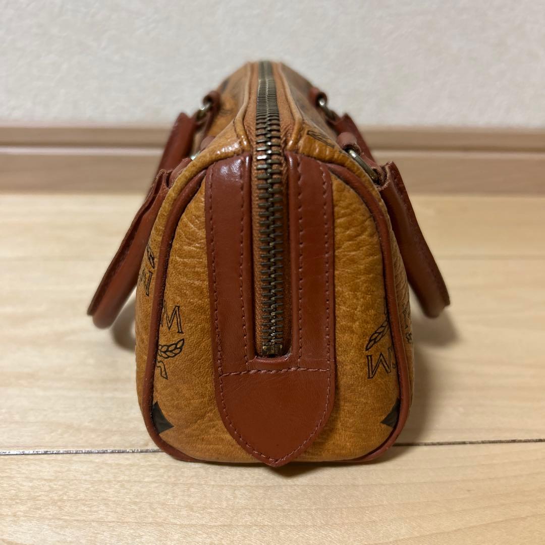 MCM ミニボストン ヴィセトス 総柄 2way ロゴ ショルダーバッグ