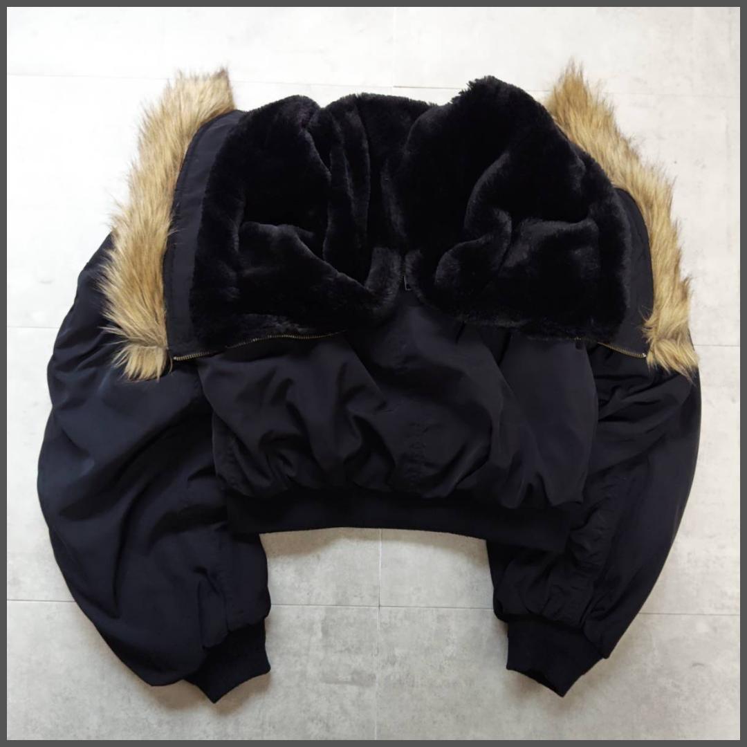 N2B flight bomber jacket N-2B black 短丈 F