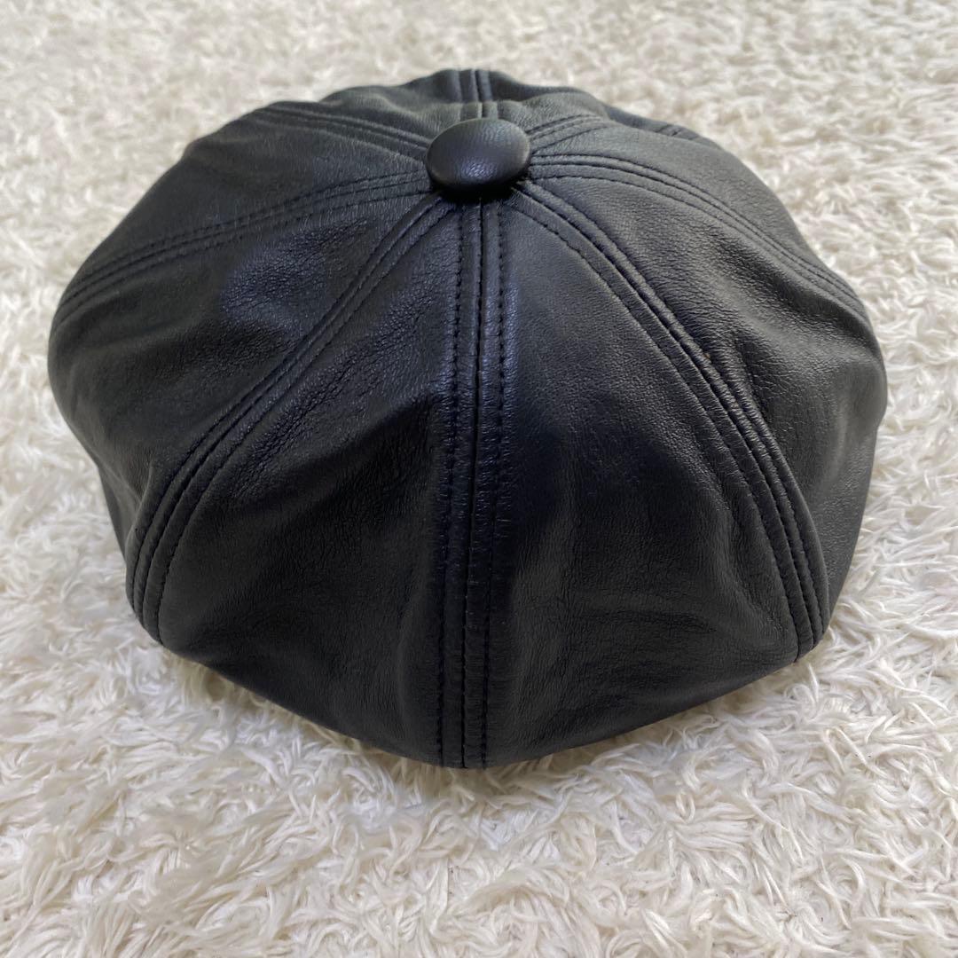 未使用級！ニューヨークハット　レザー　キャスケット　USA製