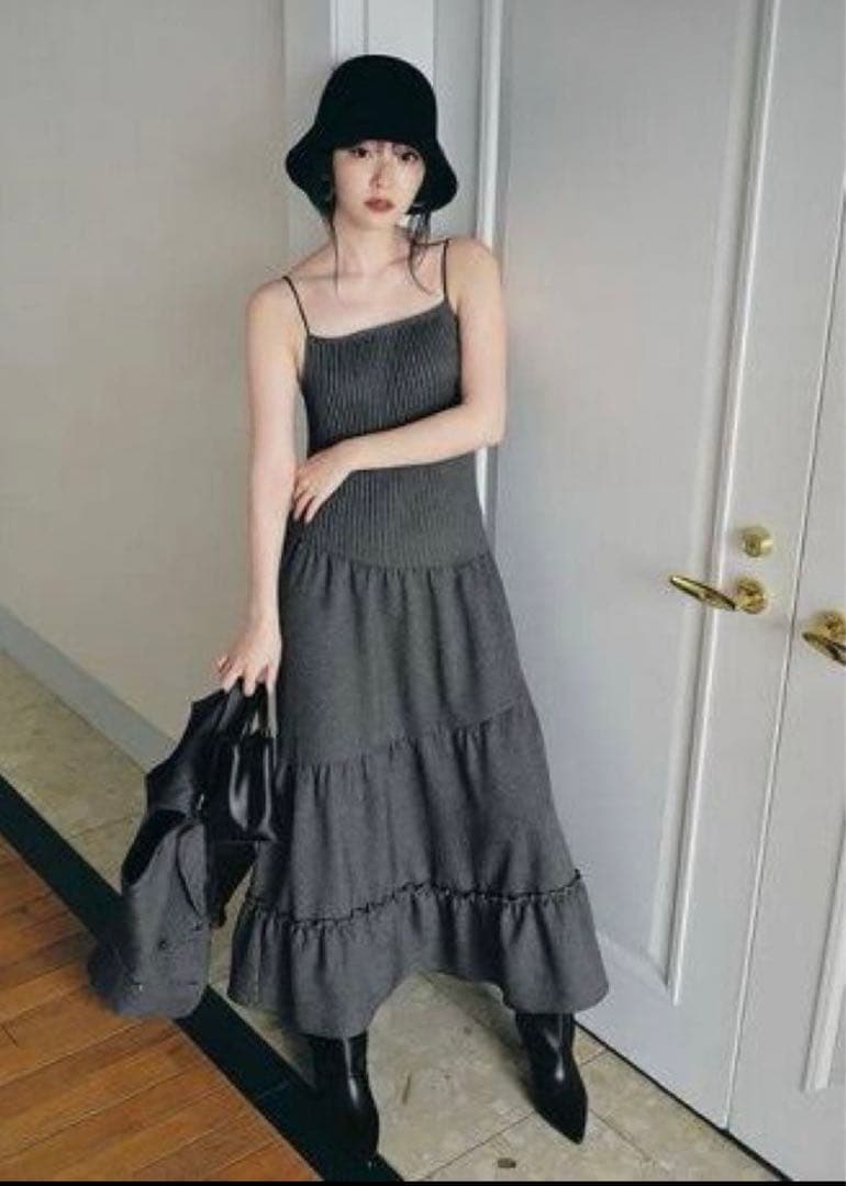 【値下げ依頼1/25まで対応中】snidel プリーツバリエキャミワンピース