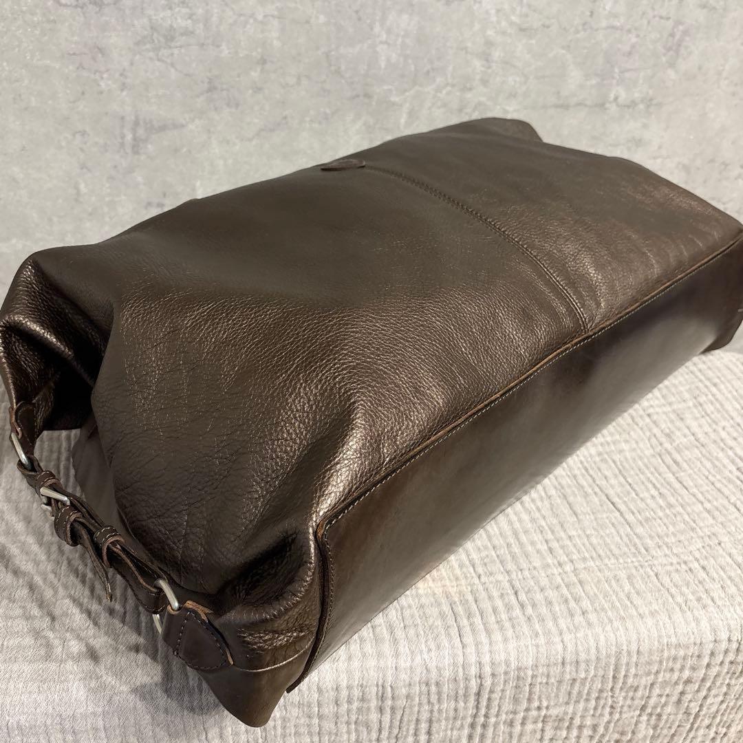 美品 Felisi フェリージ ボストンバッグ オールレザー ブラウン ビジネス