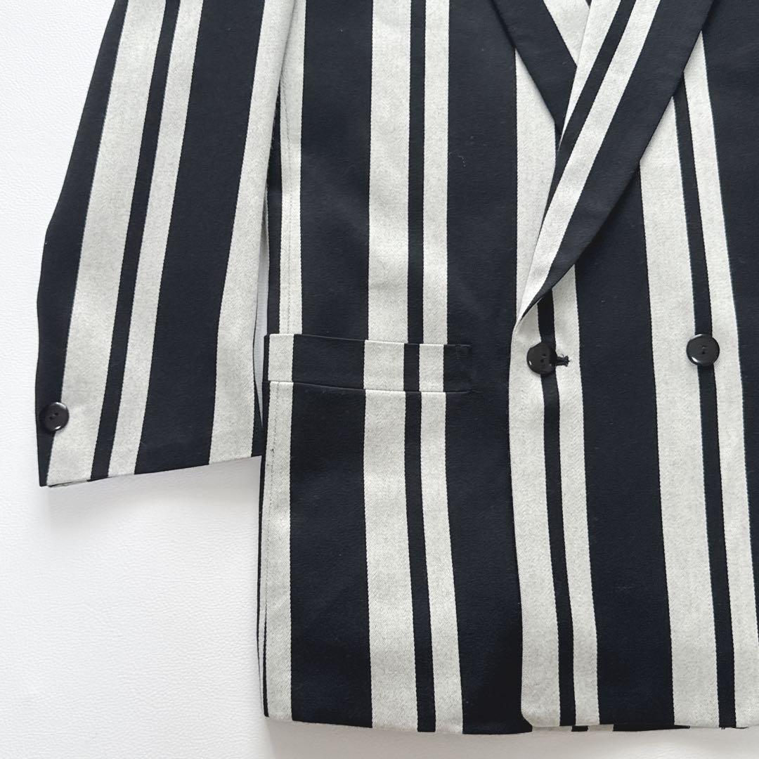 【希少】GIOVE GIUNOE ダブルスーツ セットアップ 黒×白　46-48