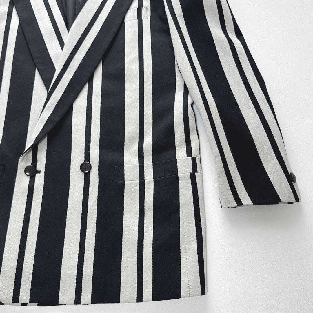 【希少】GIOVE GIUNOE ダブルスーツ セットアップ 黒×白　46-48