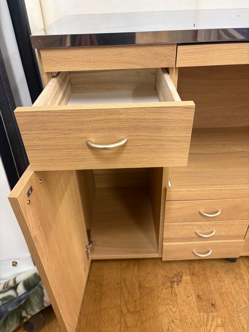 M092 木製キッチンカウンター 幅1195mm