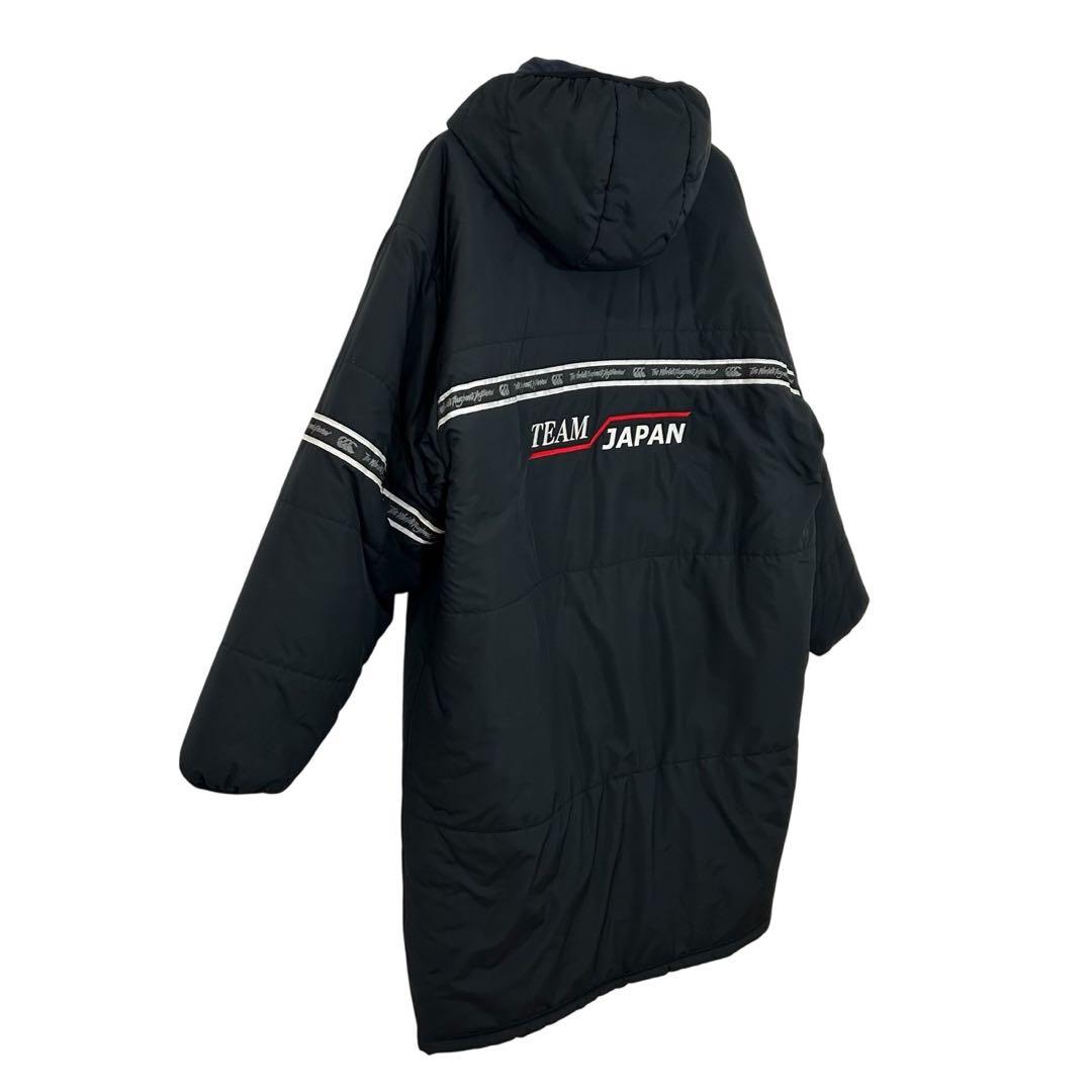 カンタベリー ベンチコート L 中綿 ロング 黒 ラグビー 日本製