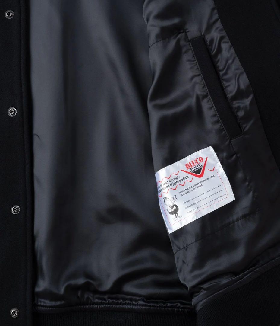 ブルコ　HEAVY MELTON AWARD JACKET ブラック　XL