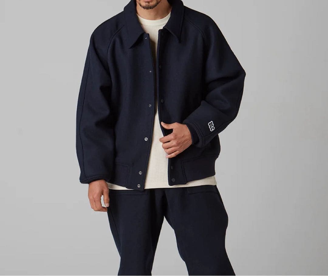 ブルコ　HEAVY MELTON AWARD JACKET ブラック　XL