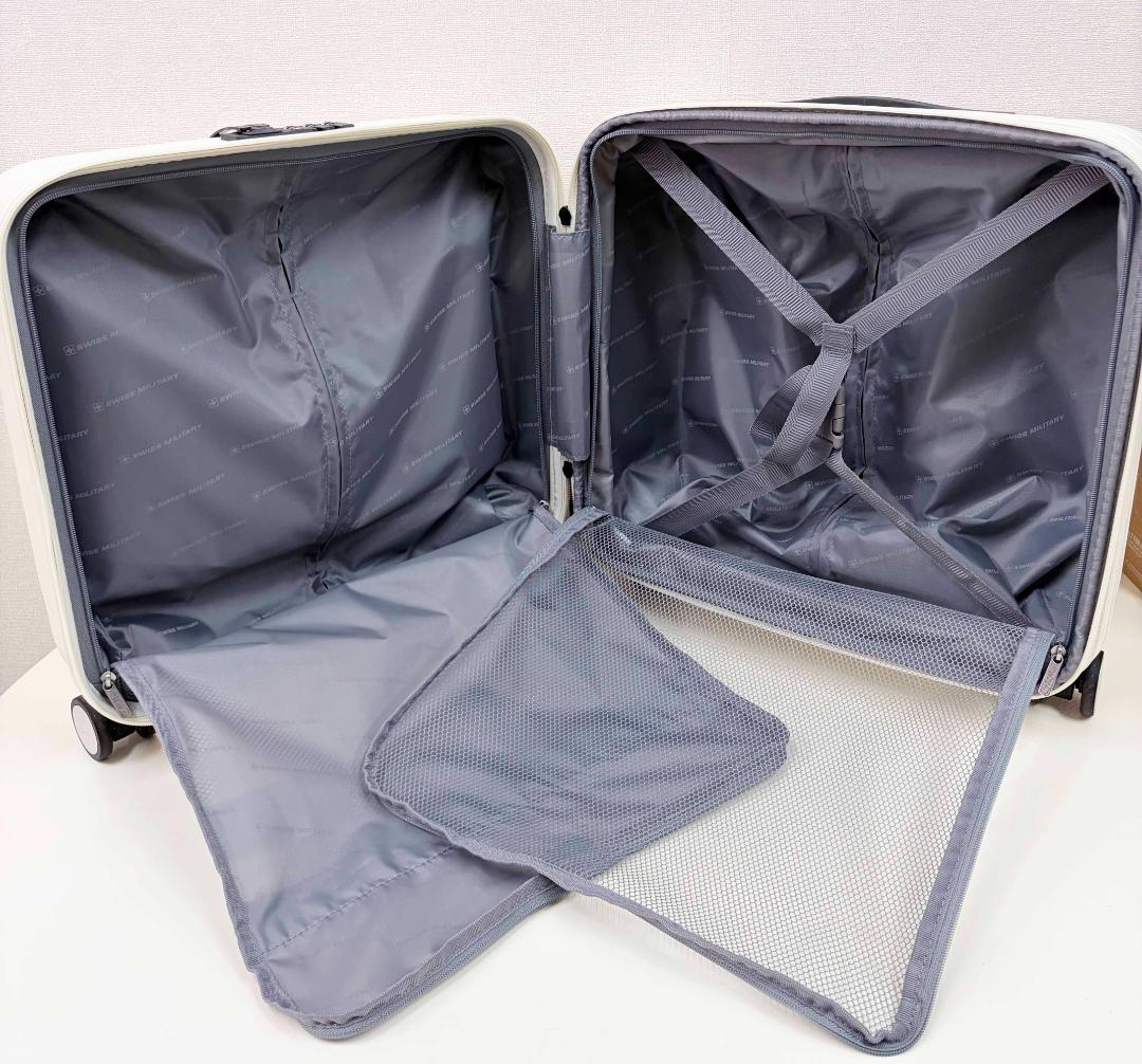 新品 ★ スイスミリタリー スーツケース 42L ホワイト 機内持込み可 TSA