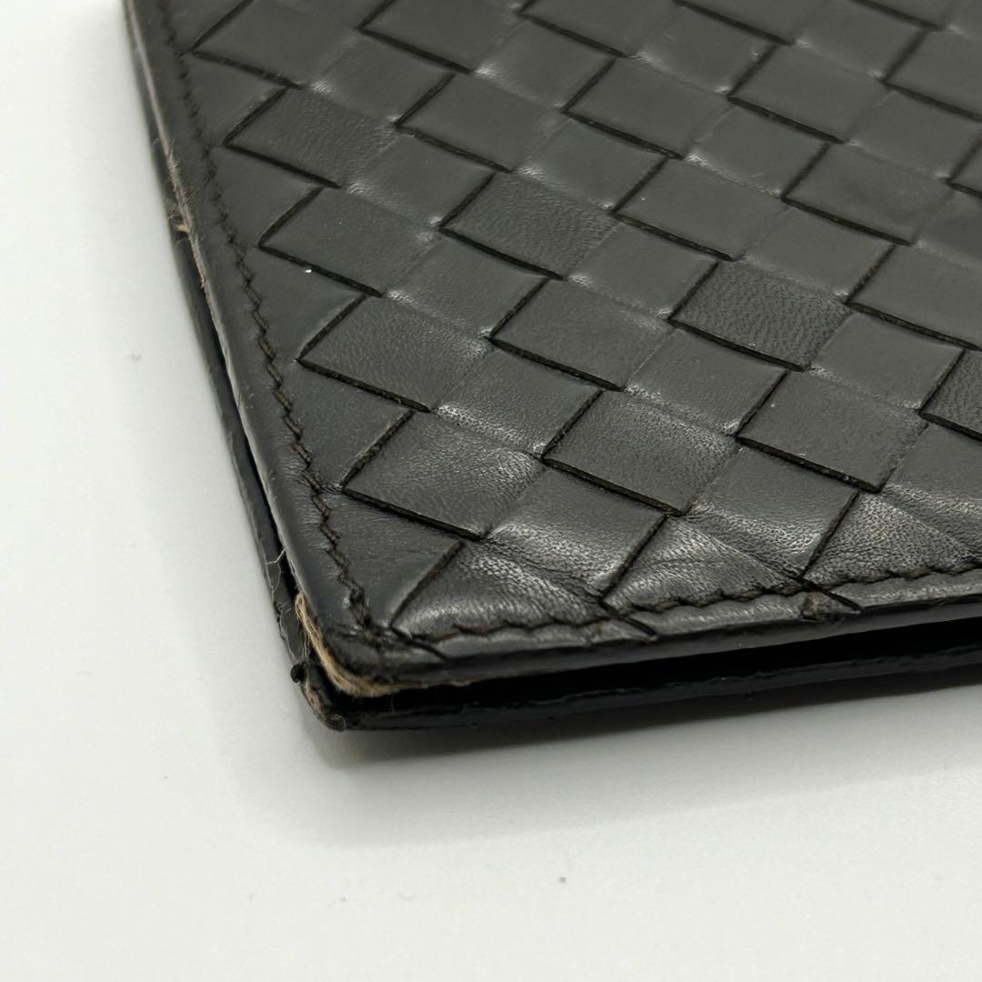 美品　ボッテガヴェネタ　イントレチャート　マネークリップ　レザー　カードホルダー
