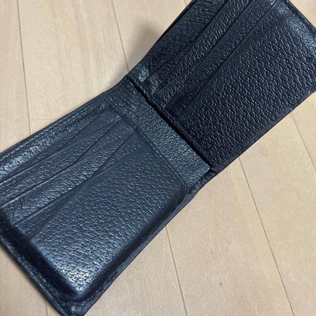 パメさん専用　[正規品] GUCCI ブラックレザー 二つ折り財布 蜂モチーフ