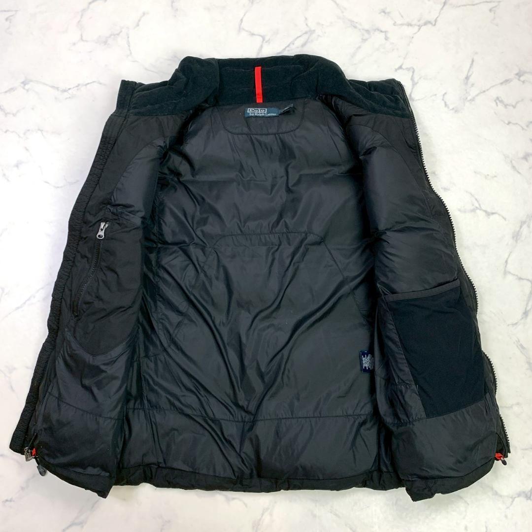 ポロラルフローレン ダウンベスト ビッグポニー刺繍 ブラック L　D950