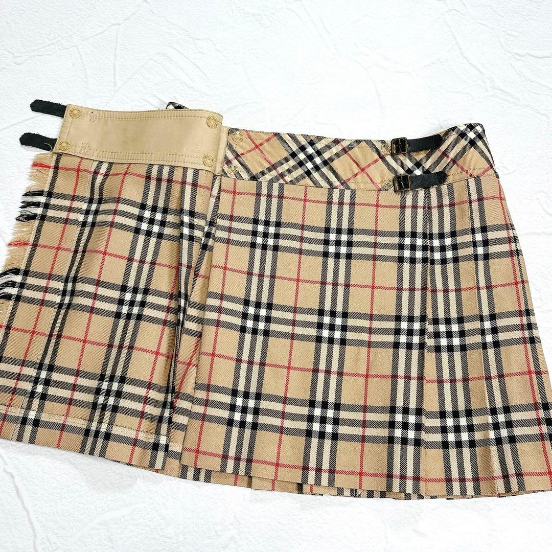 美品✨BURBERRY BLUE LABEL　プリーツミニスカート　ノバチェック