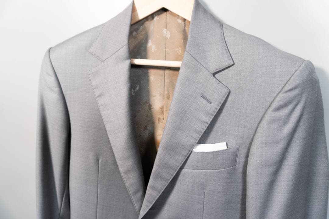 スーツ ゼニア TRAVELLER ライトグレー Mサイズ相当 美品