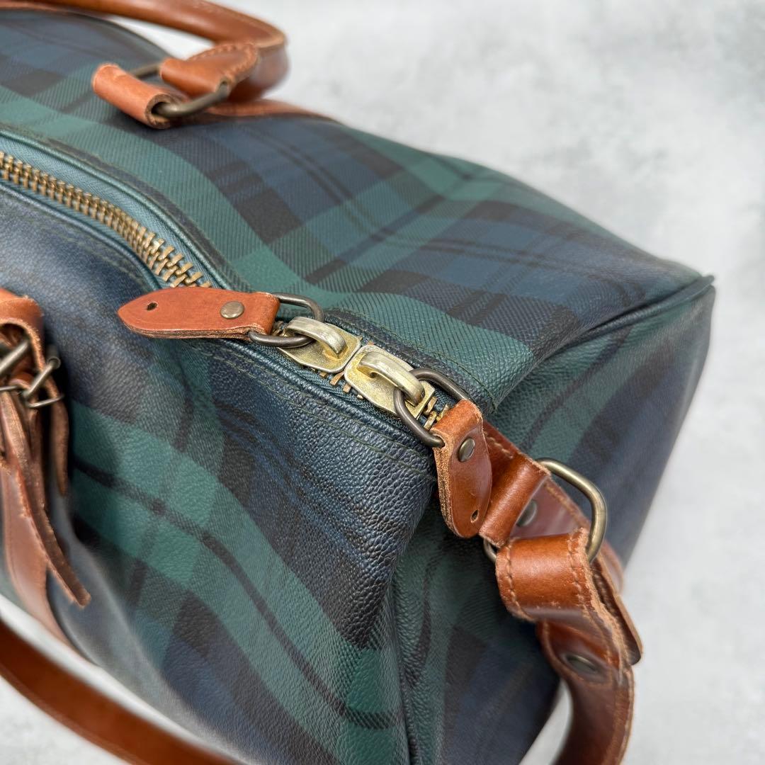 付属品完備 ポロ ラルフローレン PVC レザー ボストンバッグ 2way