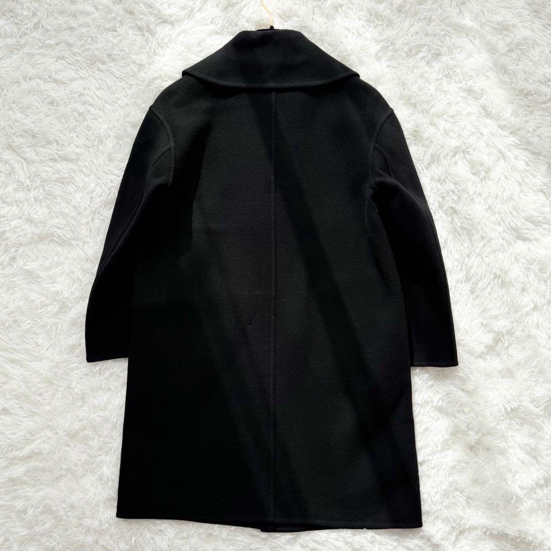 新品 MADAM JOCONDE ウールリバーコート 38 ブラック 定価7万