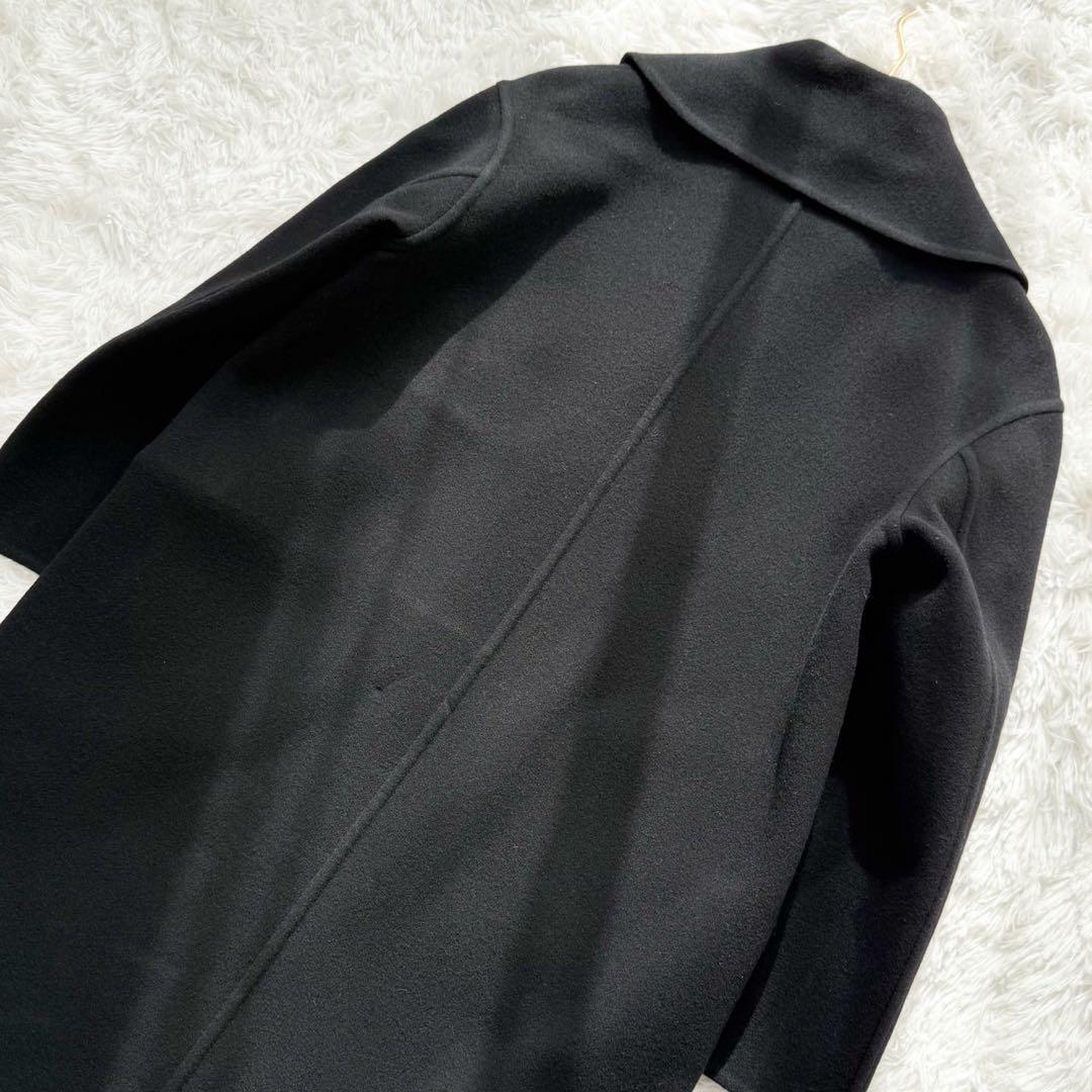 新品 MADAM JOCONDE ウールリバーコート 38 ブラック 定価7万