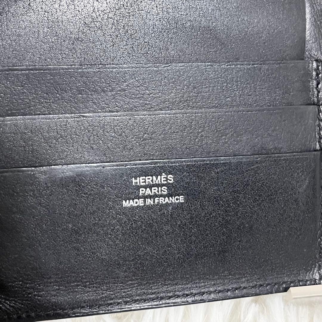 エルメス HERMÈS ポーカー 黒 マネークリップ