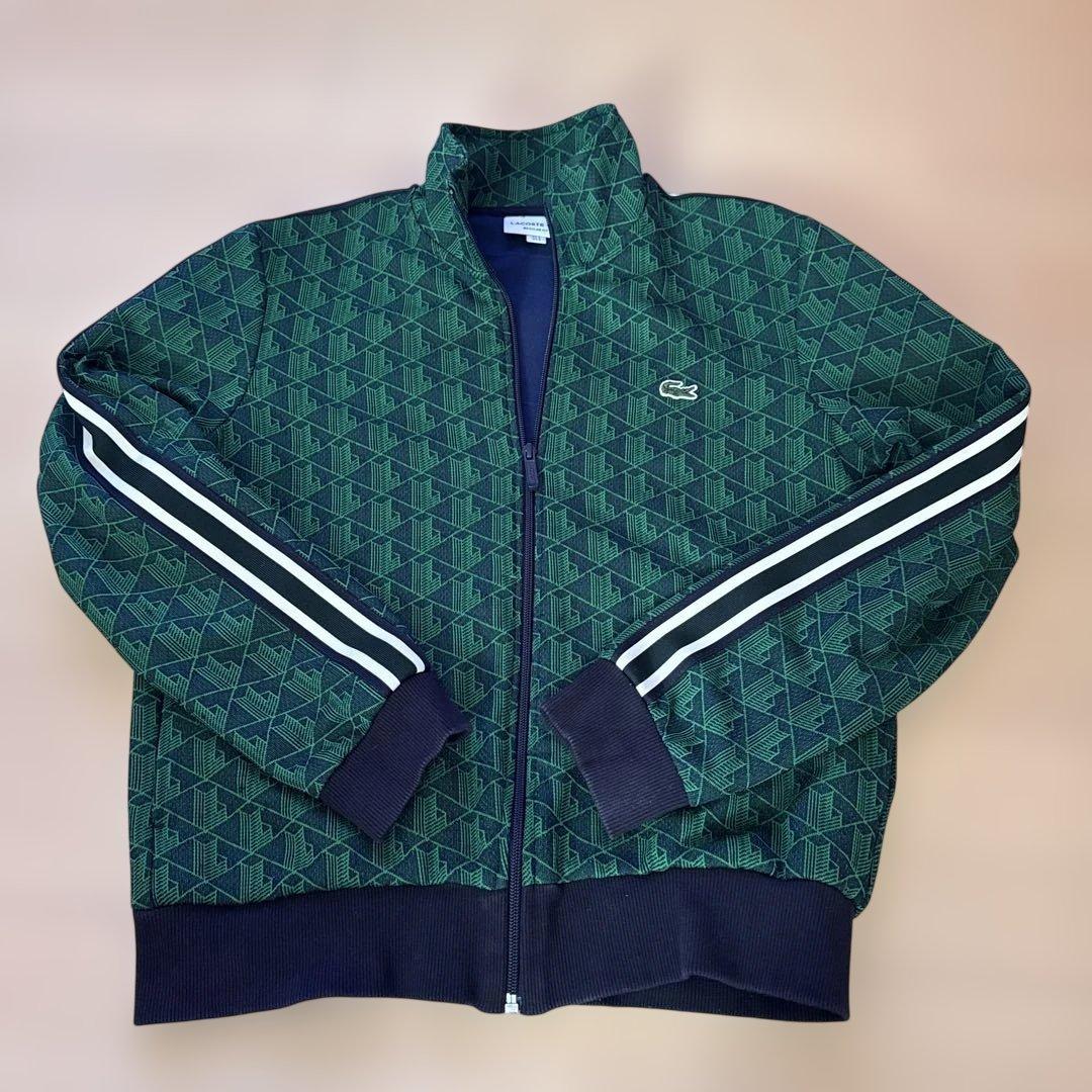 LACOSTE 幾何学模様 ジップアップジャージ