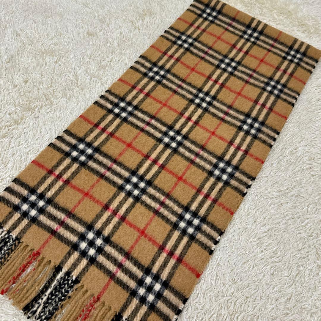 りい様✨美品✨バーバリー　カシミヤ100% ノバチェックベージュマフラーストール
