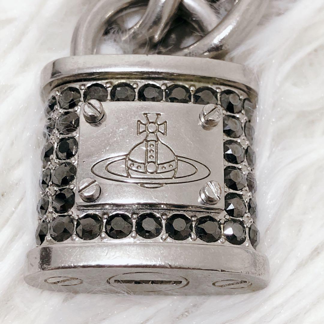 ヴィヴィアンウエストウッド　パドロック　南京錠　ラインストーン　キーホルダー