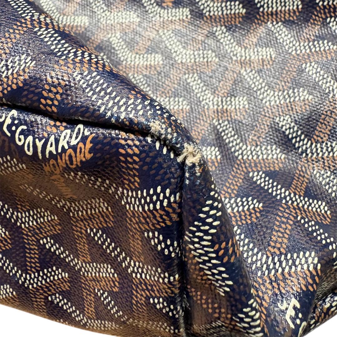 【訳あり】GOYARD ゴヤール サンルイPM トートバッグ ネイビー