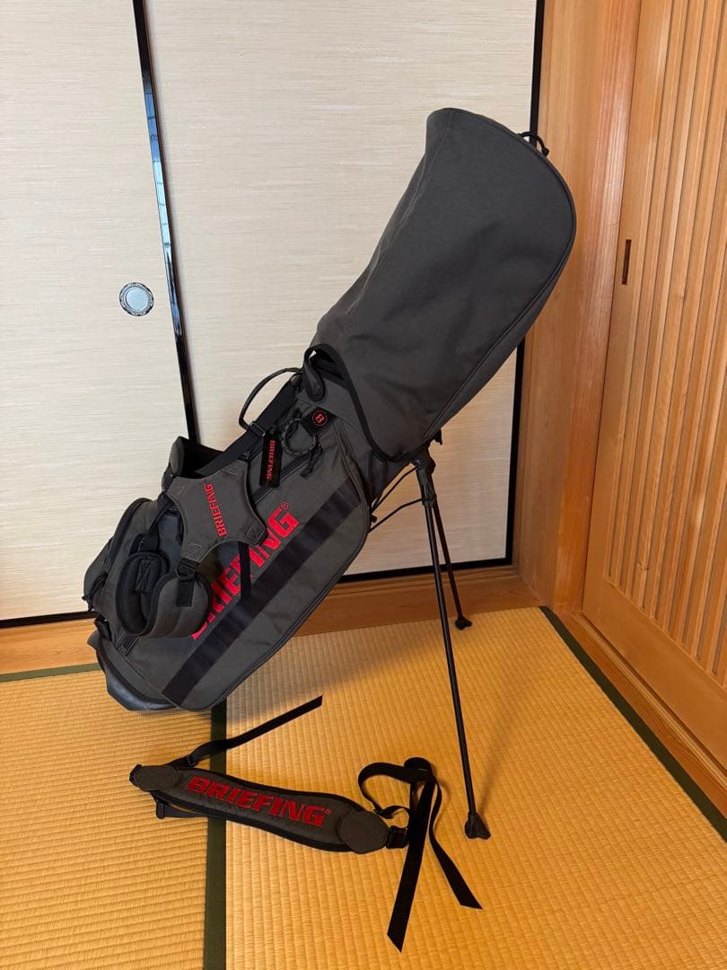 BRIEFING キャディバッグ CR-4 スタンド付き グレー