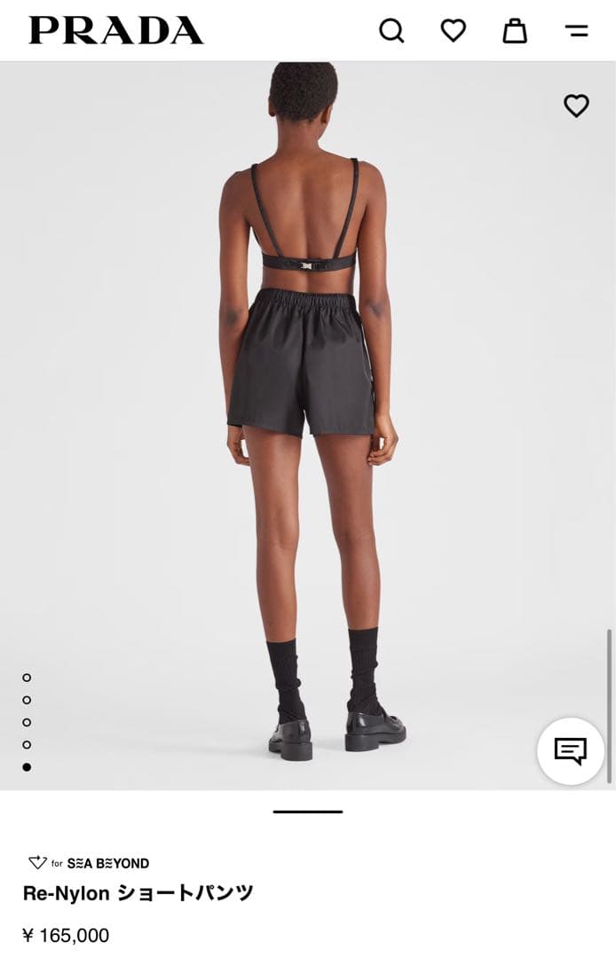 PRADA Re-Nylon ショートパンツ ブラック