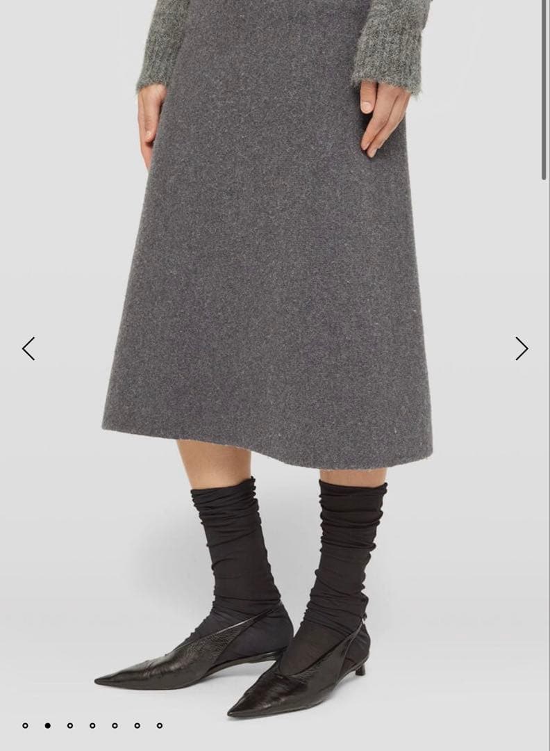 JIL SANDER レザー製ポインテッドパンプス