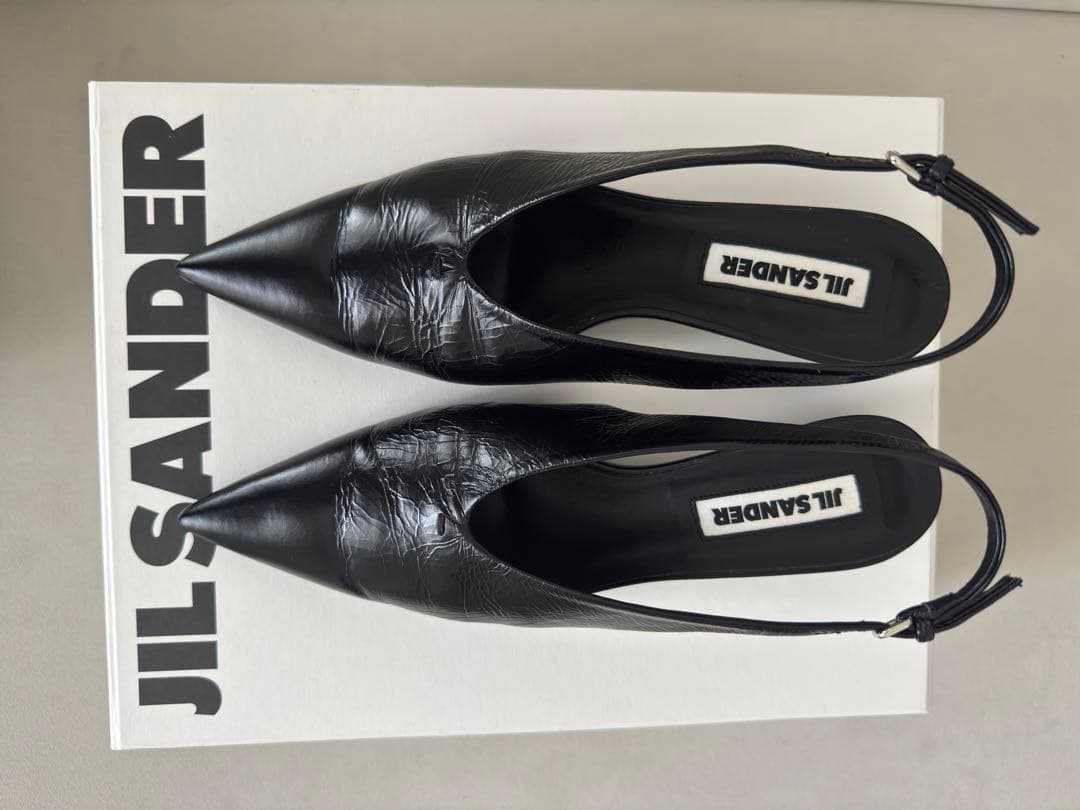 JIL SANDER レザー製ポインテッドパンプス