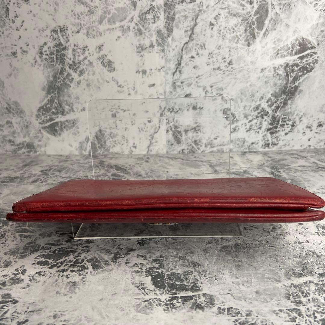 ✨CHANEL✨　シャネル　長財布　カメリア　赤　レッド