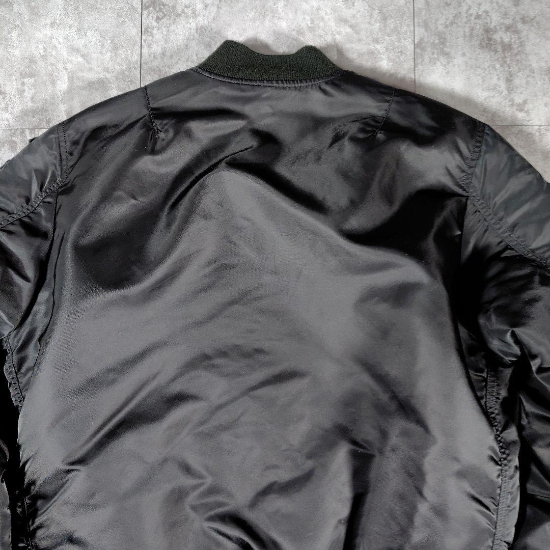 アルファインダストリーズ　パッチ付MA-1 フライトジャケット　リバーシブル　黒