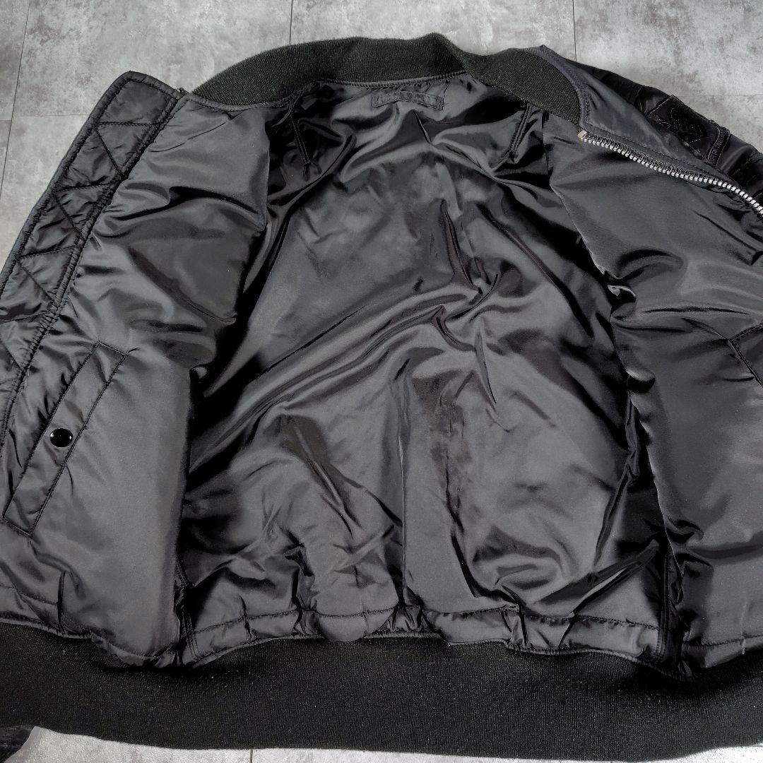 アルファインダストリーズ　パッチ付MA-1 フライトジャケット　リバーシブル　黒