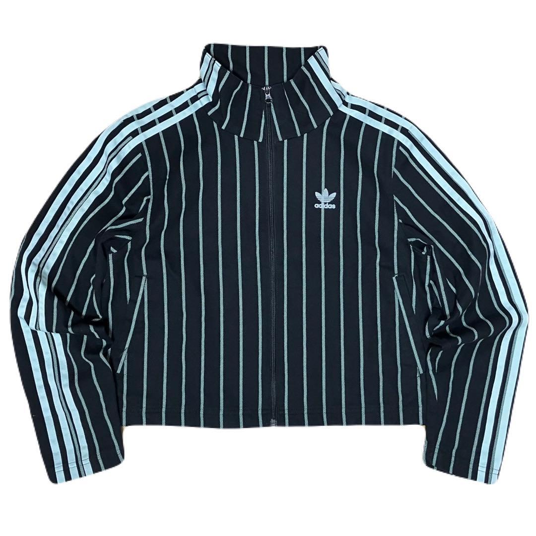 adidas 完売品 ピンストライプ デニム セットアップ ストライプ ジャージ