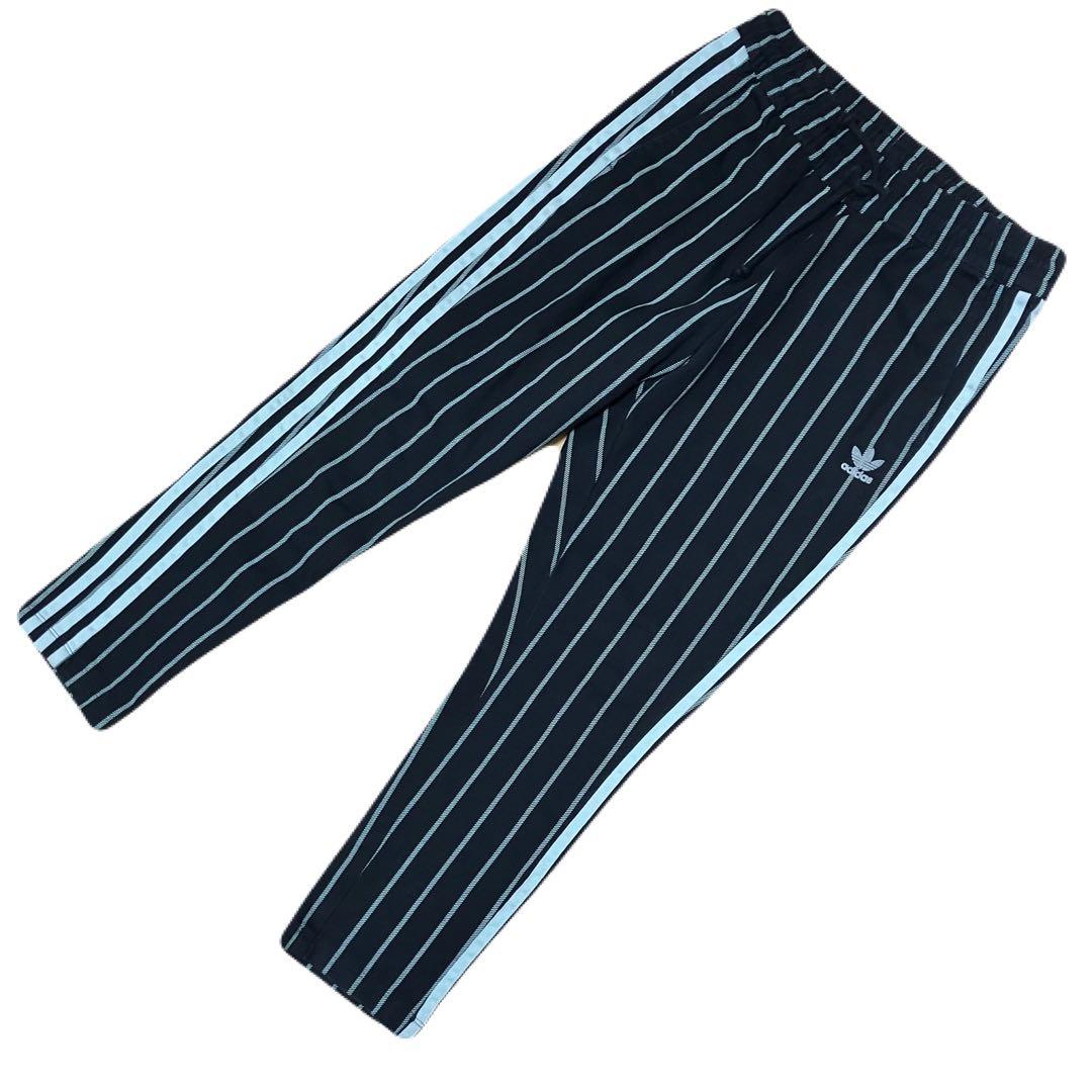 adidas 完売品 ピンストライプ デニム セットアップ ストライプ ジャージ
