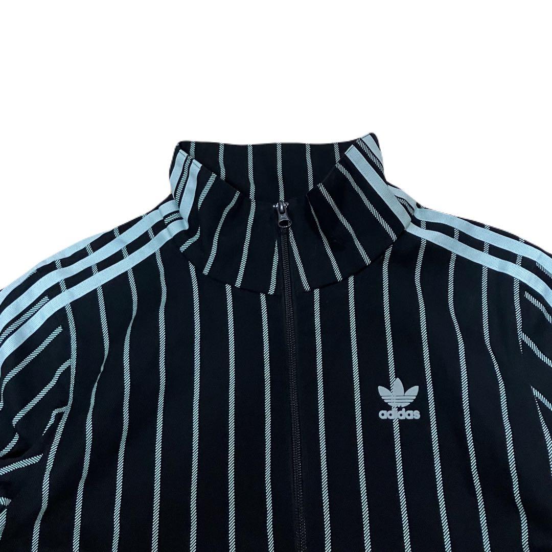 adidas 完売品 ピンストライプ デニム セットアップ ストライプ ジャージ