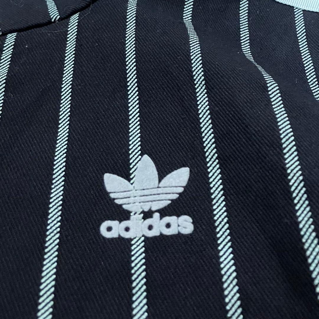 adidas 完売品 ピンストライプ デニム セットアップ ストライプ ジャージ